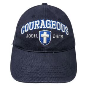 Kerusso Baseball Cap Blue One Size Courageous Joshua 24:15 Religious Cross Hat